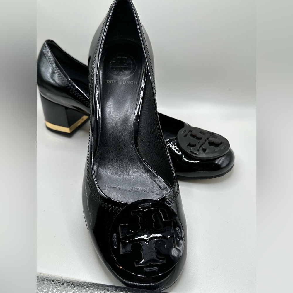 Tory Burch Black Patent Leather Heels